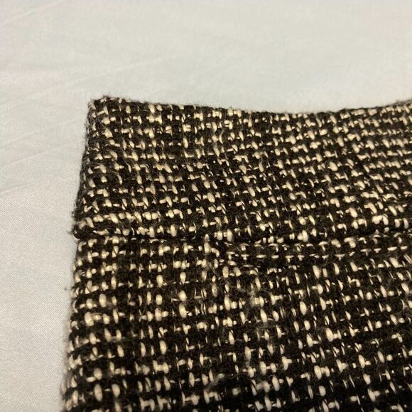 Calvin Klein Black White Tweed Pencil Skirt Sz 2 Classic Prep Academia Workwear - Picture 5 of 9